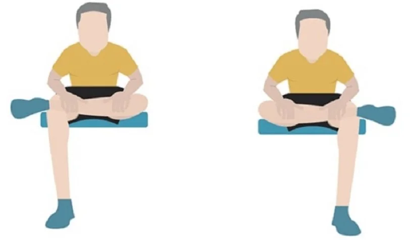 seated leg exercises for seniors with pictures: sitting seated hip stretch