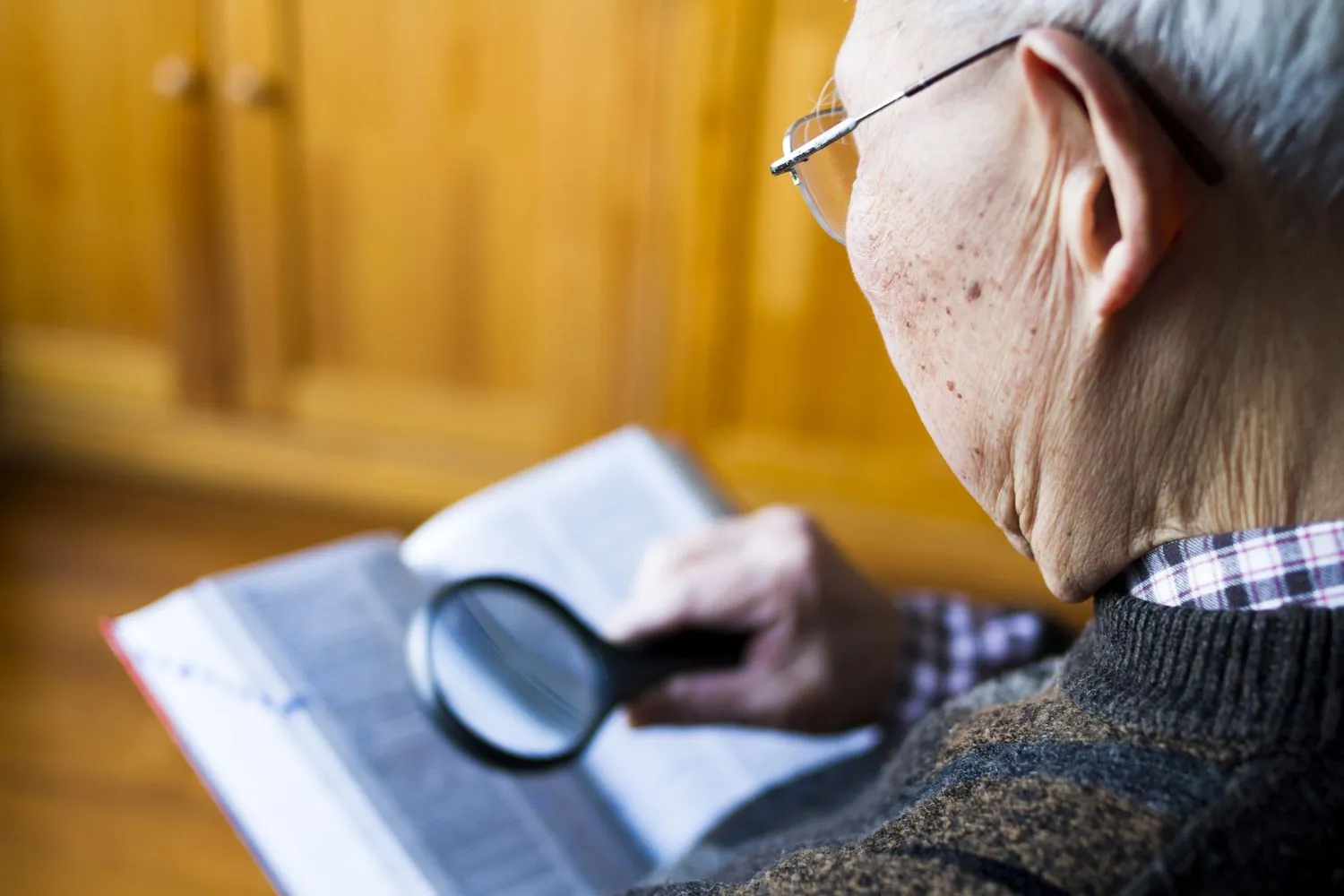 elderly with poor eyesight