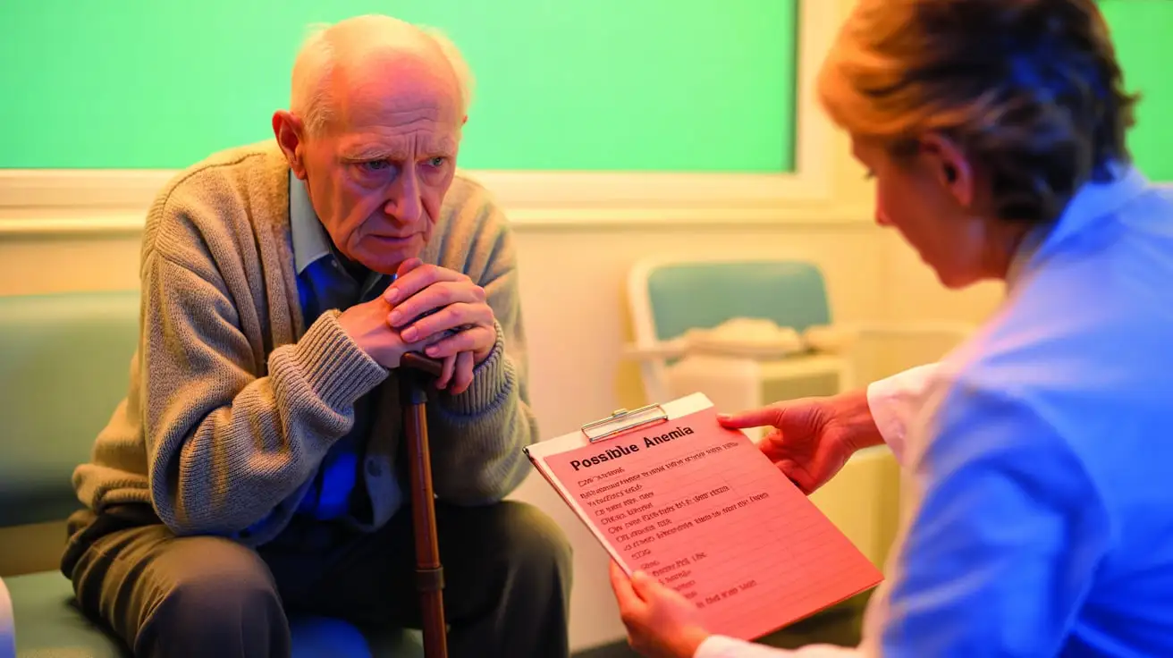 symptoms of anemia in elderly females