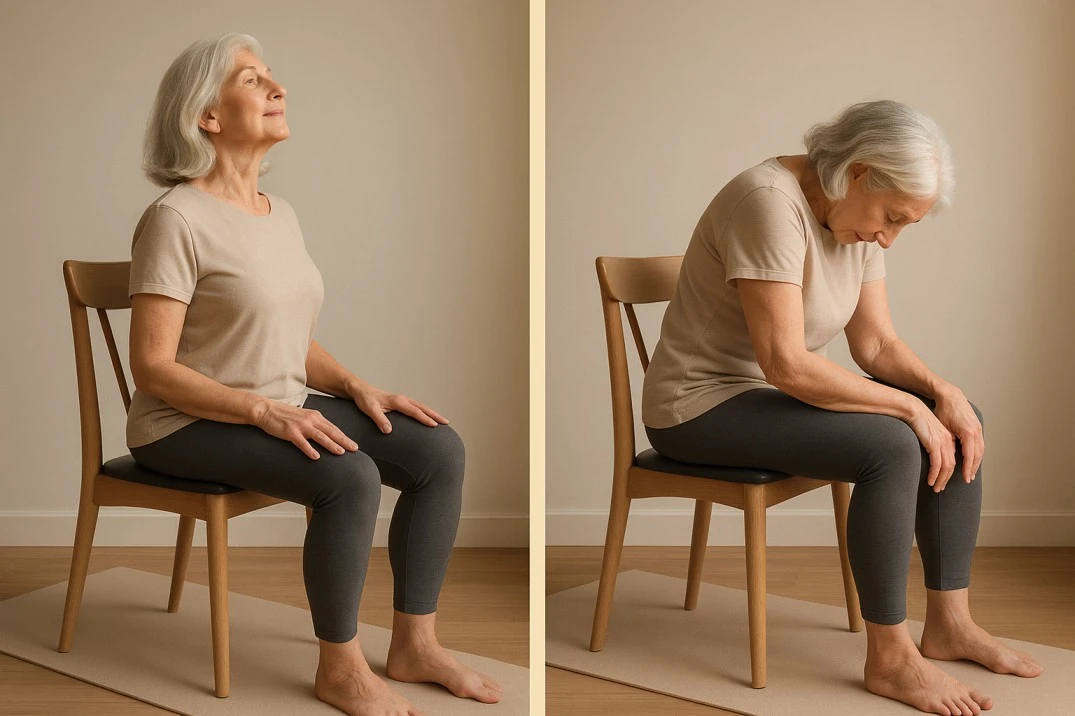 best chair yoga sequence for seniors with osteoporosis