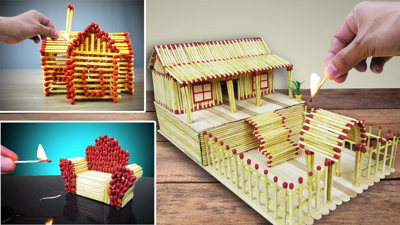 making a craft with match